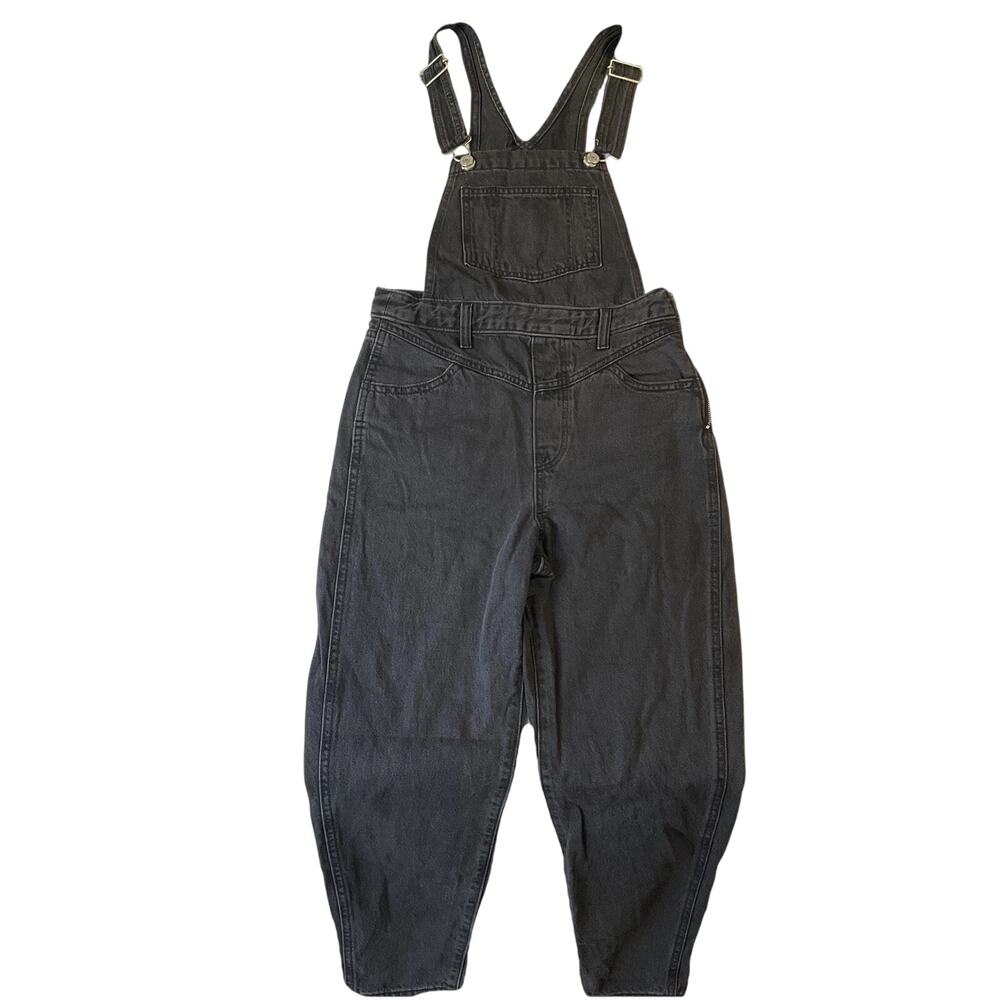 Levi's Women Overalls 26 Black Denim Button 26" Inseam 28” Waist Line 100%Cotton